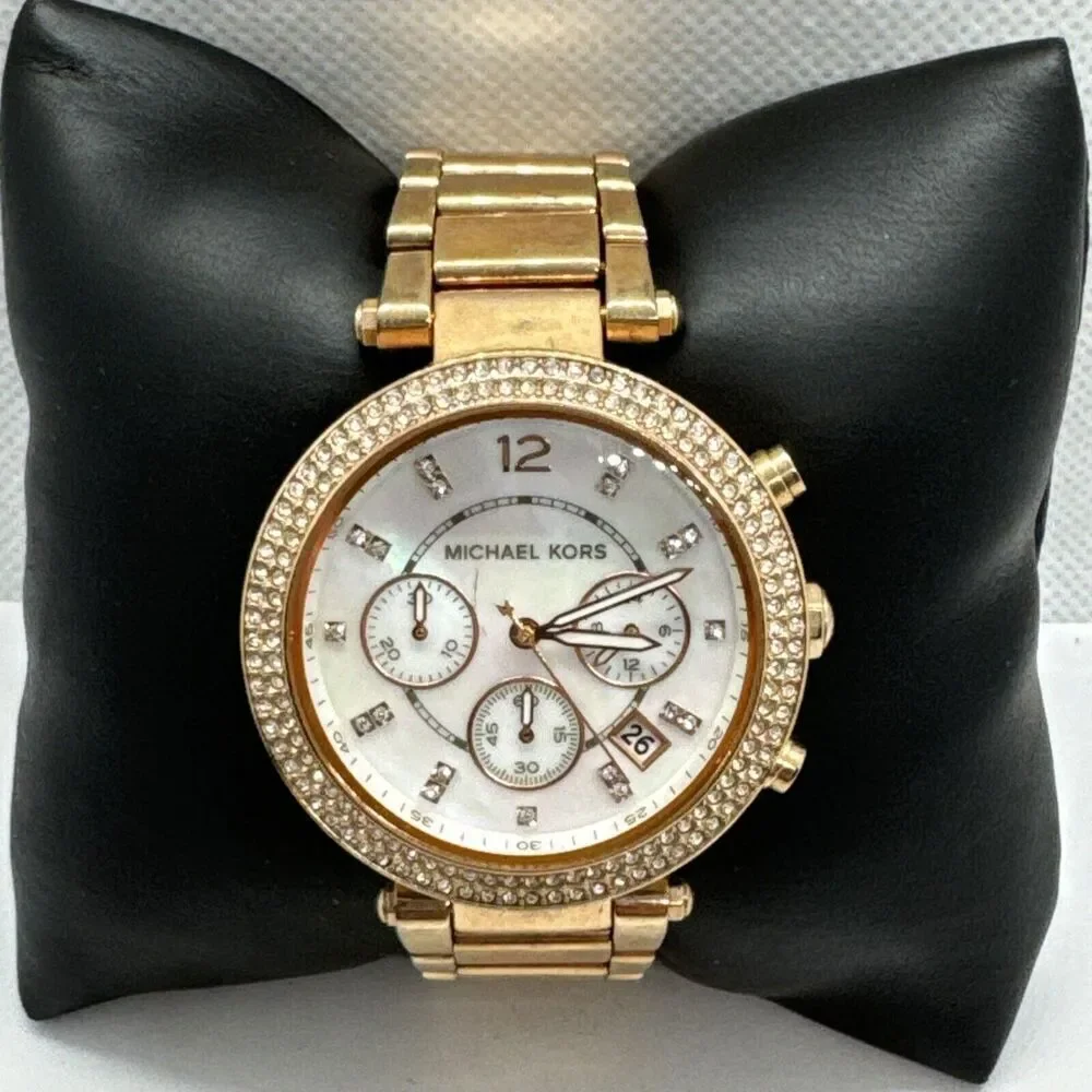 Michael Kors Parker MK5491 Women's Gold Stainless Steel Analog Dial Watch JNA400